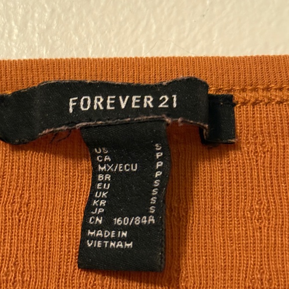 Forever 21 Rust Button-Down Ribbed Top - Picture 3 of 4
